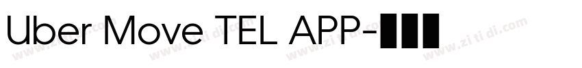 Uber Move TEL APP字体转换
